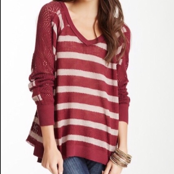 Free People Sweaters - We The Free Fluffy Lou Striped Sweater